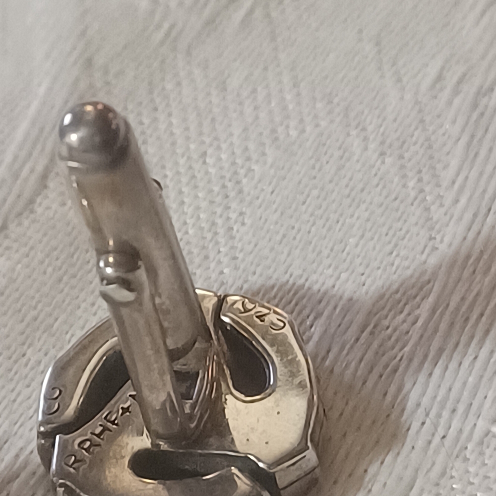Cynthia Gale New York 45 RPM Spacer Sterling Silver Cufflinks - Picture 6 of 9